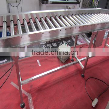 Logistics SUS roller conveyor uploading