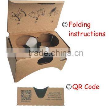 Cardboard V2, Version 2 or V2.0, Newest 3D VR Virtual Reality Glasses, Nose Pad, NFC ,head Strap QR Code photo-6