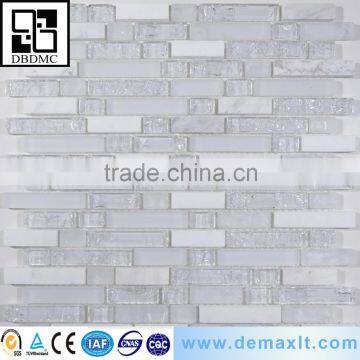 Glazed metallic roof mosaic floor tile price, frosted glass mosaic