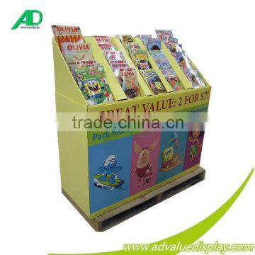 China factory production display custom corrugated book cardboard pallet floor