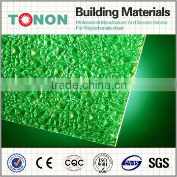 foshan tonon polycarbonate manufacture 10 years embossed polycarbonate compact sheet made in China