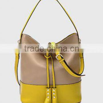Women Leather Bucket Bag Designer Tote Bag