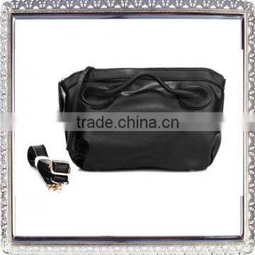 Black leather purse tote bag and shoulder straps