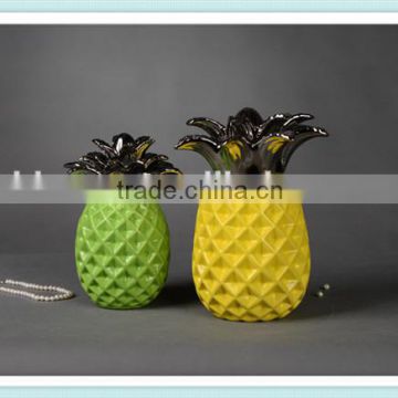 ceramic candy jar with pineapple shape jar