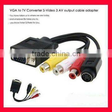 1080P High quality cable VGA RCA casero with two ferrites