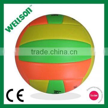 Machine sewn fluorescent PVC training volleyball