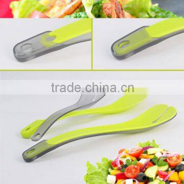 FDA LFGB Certificate Creative Design PS Salad Tong 2in1 Food Serving Set