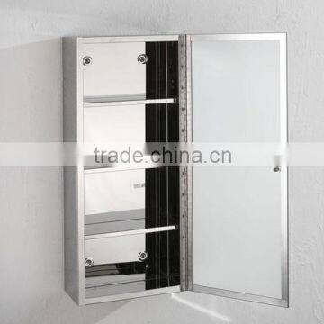 Wall cabinet mirror medicine cabinet with soft close double sided mirror door