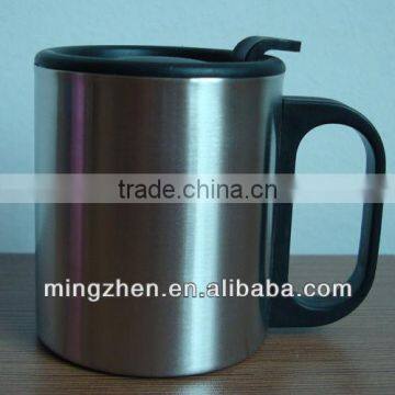 stainless steel coffee mug with lid 220ml drink water mugs