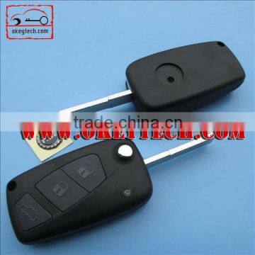 High quality Fiat flip key shell 3 button for fiat key shell car key covers fiat for fiat key