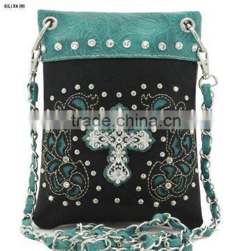 Rhinestone cross studded western ladies hipster cowgirl messenger bags