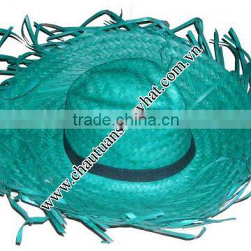 STRAW HAT FRAYED EDGE