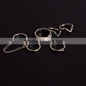 Hotsale New Design Ladies Gold Four Finger Ring photo-2