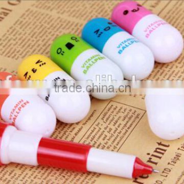 Pill design ballpoint pen/short ballpoint pen/retractable ballpoint pen