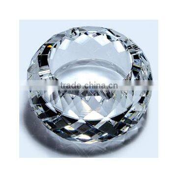 Flower shape crystal ashtray