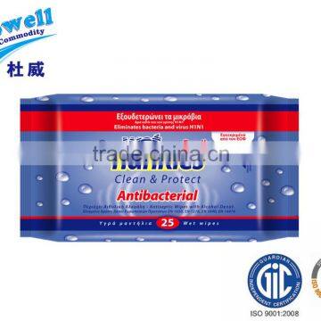 hands cleaning antibacterial wet wipes