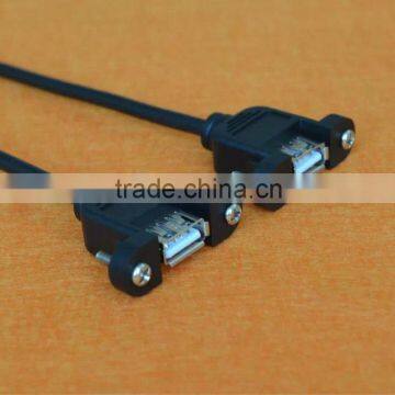 USB 2.0 Dual Panel-Mount Cable USB Cables USB Panel-Mount Cables Panel Mount Cables