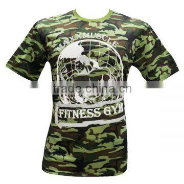 Wholesale Men's Camouflage Gym Fitness Wear Gym Tee Shirt