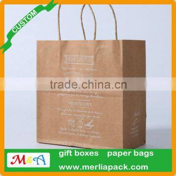 BROWN TWISTED HANDLE KRAFT PAPER CARRIER BAGS 120 GSM PREMIUM PULP BAGS photo-2
