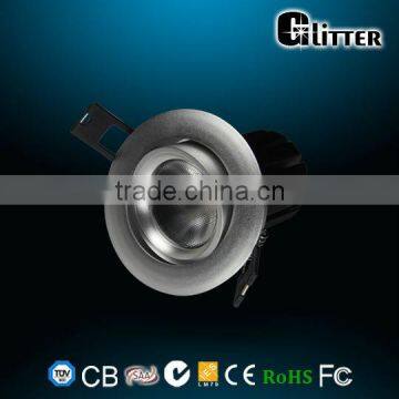 V0 fire rated CRI85 15W Sharp COB LED celing downlight ( Thermal conductivity: 2.6 )