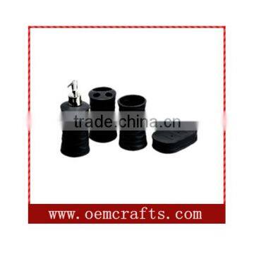 Classical black Ceramic Wholesale Accessory Gift Bath Set