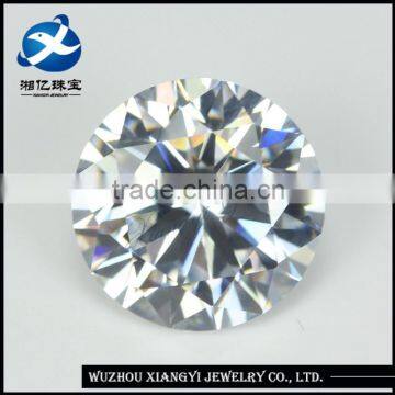 Fantastic Synthetic CZ Gemstones,Round Machine Cut White Grade AAAAA/AAAA/AAA Loose CZ Stones for Sale