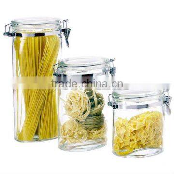 Sinoglass Air Tight glass Storage Jars With glass lid