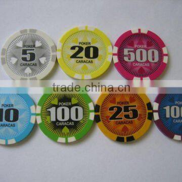 Attrictive price grinding sticker poker chip