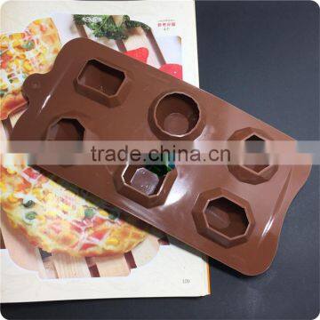 CTBED-224 Cholocate Mold 6 Even Jewel Safe Silicone Cake Mould Not Dyeing Not Fade Silicone Break Apart Chocolate Bar Mold photo-3
