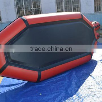 inflatable drifting boat with strong bottom, PVC boat red