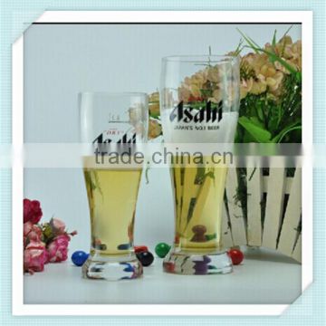 2016 promotional handmade glass cup big capacity tall glass cup beer glass