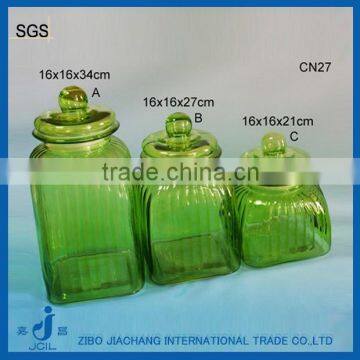 green wholesale huge glass bottles with glass cork