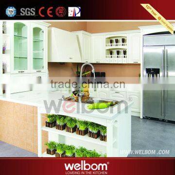 Professional factory made high gloss complete pvc kitchen cabinets