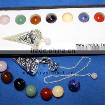 Chakra Inter-Changable Metal Pendulum