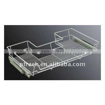 Metal pull out basket in cupboard P-0515