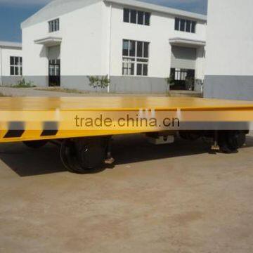 steel plant battery operated cart bay to bay flat electric rail transfer cart