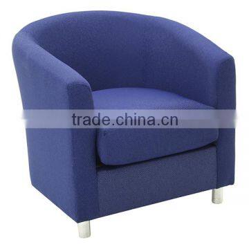 Hot sale modern linen/velvet fabric single seat sofa wooden armchair