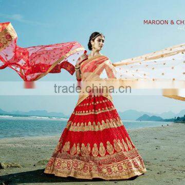 Red Fancy Net Designer Lehenga Choli/fancy lehenga choli/Latest Lehenga Choli