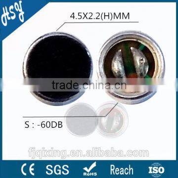 China 4.5mm noise cancelling smallest microphone