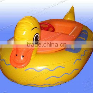 Popular animal design tire inflatable battery motor boat for kids