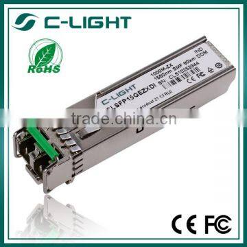 OEM/ODM 1.25G MINI GBIC SFP transceiver, HP compatible 1.25G SFP 1550nm 120KM,LC,-40--+85