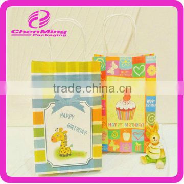 Yiwu wholesale cartoon handled fast food paper bag