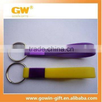 Custom promotional silicone keyring