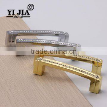 C-shaped Chrome Lever Cabinet Door Pull Handles With Plate photo-6