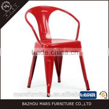 European style optional colors restaurant Stackable Metal Chair