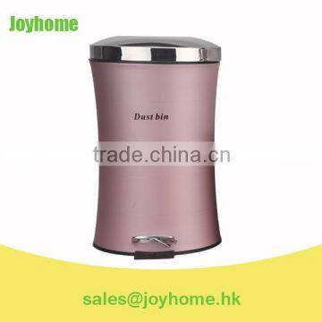 stainless steel home trash bin with inner plastic bin