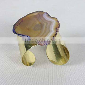 Wholesale brass bracelet-Indian Fashion Agate bangle / Kada / Bracelets-girls costume jewelry,Natural Stone,