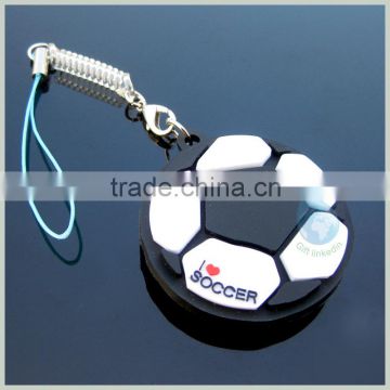 2014 new plastic pvc soccer key chain for promotion