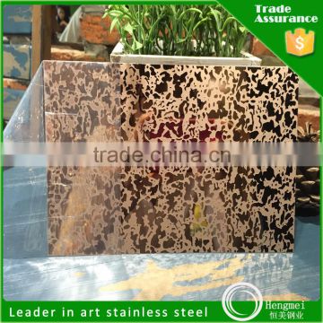 201 304 Mirror Etched Titanium Decoration Stainless Steel Sheet