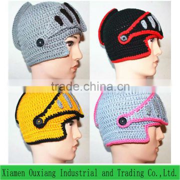 907 novelty Chrismas gift ancient Rome style handmade knight knitting hat